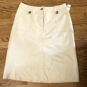 Kim Rogers Cream A-Line Denim Skirt